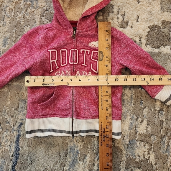 Roots Canada Baby Roots pink zip up hoodie.  18-24 months - Picture 4 of 15